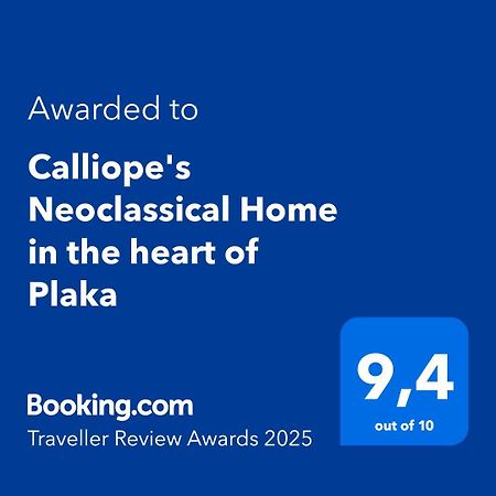 Calliope'S Neoclassical Home In The Heart Of Plaka Athen Exterior foto